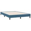 vidaXL Cama com molas/colch&atilde;o 140x220 cm veludo azul-escuro