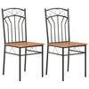 vidaXL Cadeiras de jantar 2 pcs MDF castanho