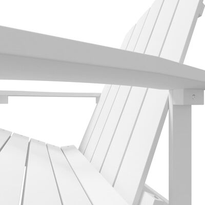 vidaXL Cadeira de jardim Adirondack PEAD branco