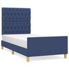 vidaXL Estrutura de cama sem colch&atilde;o 90x190 cm tecido azul