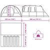 vidaXL Tenda de campismo túnel para 5 pessoas impermeável azul
