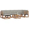 vidaXL Conjunto de Sof&aacute;s para Exterior 8 pcs Cinza Natural e Claro