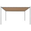 vidaXL Gazebo com telhado inclinado 400x400x270 cm 180 g/m&sup2; bege