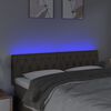 vidaXL Cabeceira cama luzes LED tecido 144x7x78/88cm cinza-acastanhado