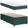 vidaXL Estrutura da Cama com colch&atilde;o Verde Escuro 100 x 200 cm tecido