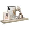 vidaXL Prateleira de parede suspensa 90x23,5x3,8 cm MDF cor carvalho