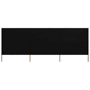 vidaXL Para-vento com 3 pain&eacute;is em tecido 400x120 cm preto