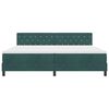 vidaXL Cama Box Spring LED Verde Escuro 200 x 200 cm Veludo
