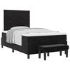 vidaXL Cama Box com cabeceira Preto 190 x 120 cm Veludo