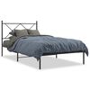 vidaXL Estrutura de cama com cabeceira 100x200 cm metal preto