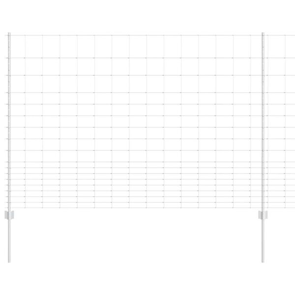 vidaXL Cerca com Poste Prateado 1,5 x 25 m A&ccedil;o