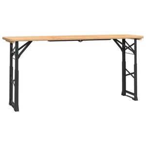 vidaXL Mesa de cerveja dobr&aacute;vel 170x50x75/105 cm madeira abeto maci&ccedil;a
