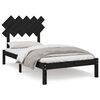 vidaXL Estrutura de cama 100x200 cm madeira maci&ccedil;a preto
