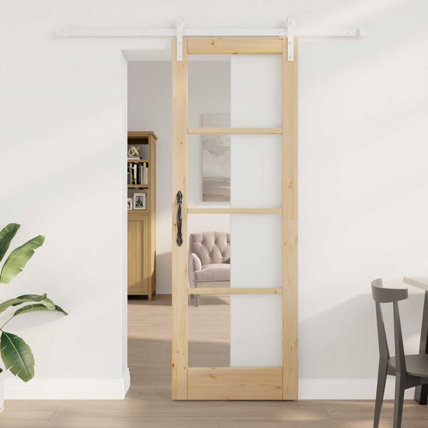 vidaXL Porta Deslizante ORKDAL Natural 73,5 x 211 cm
