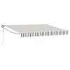 vidaXL Toldo Retr&aacute;til El&eacute;trico Cinza Claro e Branco