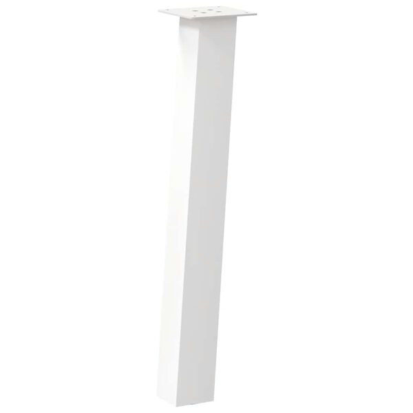 vidaXL P&eacute;s de mesa de console 4 pe&ccedil;as, branco, 72 cm, a&ccedil;o