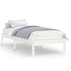 vidaXL Estrutura de cama solteiro 90x190 cm madeira maci&ccedil;a branco
