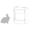 vidaXL Comedouro para Coelhos Preto 64.5 x 25.5 x 45.5 cm