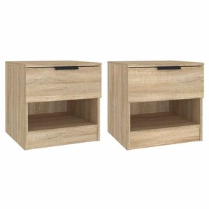 vidaXL Mesas de cabeceira 2pcs derivados de madeira carvalho sonoma