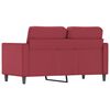 vidaXL Sof&aacute; de 2 lugares 120 cm couro artificial vermelho tinto