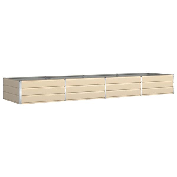 vidaXL Floreira Ivory 195 x 100 x 45 cm A&ccedil;o Galvanizado