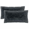 vidaXL Capa almofada 2 unid. HEERLEN Antracite 40 x 80 cm Fleece PV