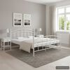 vidaXL Estrutura de cama em metal 180x200 cm branco