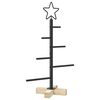vidaXL &Aacute;rvore de Natal de metal KUOPIO 60 cm A&ccedil;o Preto