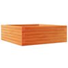 vidaXL Vaso/floreira de jardim 70x70x23 cm pinho maci&ccedil;o castanho-mel