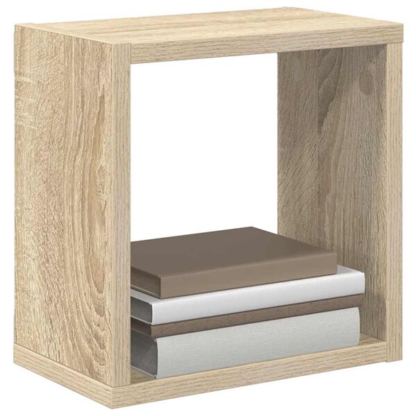 vidaXL Prateleiras de parede em forma de cubo 2 pcs 26x15x26 cm sonoma