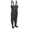 vidaXL Jardineiras com botas e cinto tamanho 45 preto