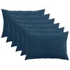 vidaXL Capa almofada 6 unid. ALMELO Azul Marinho 40 x 60 cm cord&atilde;o