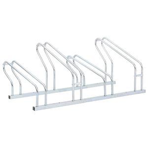 vidaXL Suporte independente para 4 bicicletas a&ccedil;o galvanizado