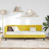 vidaXL Estrutura de Cama de Canto Amarelo 80 cm x 200 cm Veludo