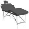 vidaXL Mesa massagens c/ 4 zonas estrutura alum&iacute;nio 186x68cm antracite