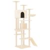 vidaXL &Aacute;rvore p/ gatos c/ postes arranhadores sisal 191 cm cor creme