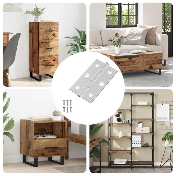 vidaXL Dobradi&ccedil;a Liso 899 pcs Prateado 58 x 35 x 1 mm A&ccedil;o