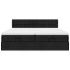 63 / 5,000vidaXL Estrutura de cama otomana com colchões tecido preto