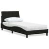 vidaXL Cama com colch&atilde;o Hanko 90x190 cm tecido preto