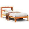 vidaXL Cama sem colch&atilde;o 75x190 cm madeira de pinho maci&ccedil;a castanho-mel