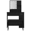 vidaXL Conjunto de Mesa de Maquiagem com LED 2 pcs Carvalho Preto