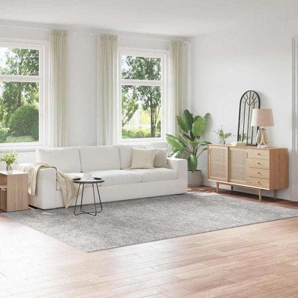 vidaXL Tapete Shaggy Antiderrapante Cinzeto 240 x 340 cm PP