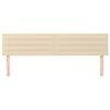 vidaXL Cabeceira de cama 2 pcs tecido 80x5x78/88 cm creme