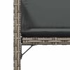 vidaXL Cadeiras de jardim com almofad&otilde;es 4 pcs vime PE cinzento