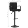 vidaXL Bancos de bar 2 pcs veludo preto