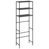 vidaXL Estante com 3 prateleiras p/ casa de banho 53x28x169 cm preto