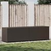 vidaXL Caixa de arrumação para jardim 200x50x60 cm vime PE castanho