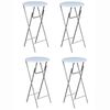 vidaXL Mesas de bar 4 pcs com tampo MDF branco