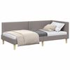 vidaXL Estrutura de Cama de Canto Cinzento-acastanhado 90 cm x 190 cm