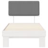 vidaXL Estrutura de Cama com Cabeceira Estofada Cinzento-claro